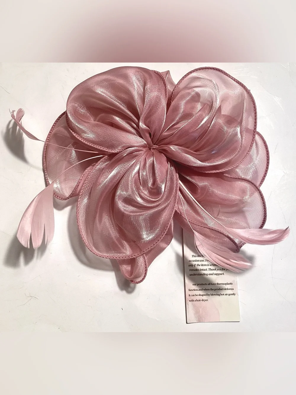 Pink Fascinator Tea Party Derby Hat for Women OS